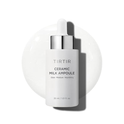 TIRTIR Ceramic Milk Ampoule, Hydrating Face Serum with Ceramides & Vegan Milk Complex for Moisturized, Radiant Skinmic Milk Ampoule, 30 ml