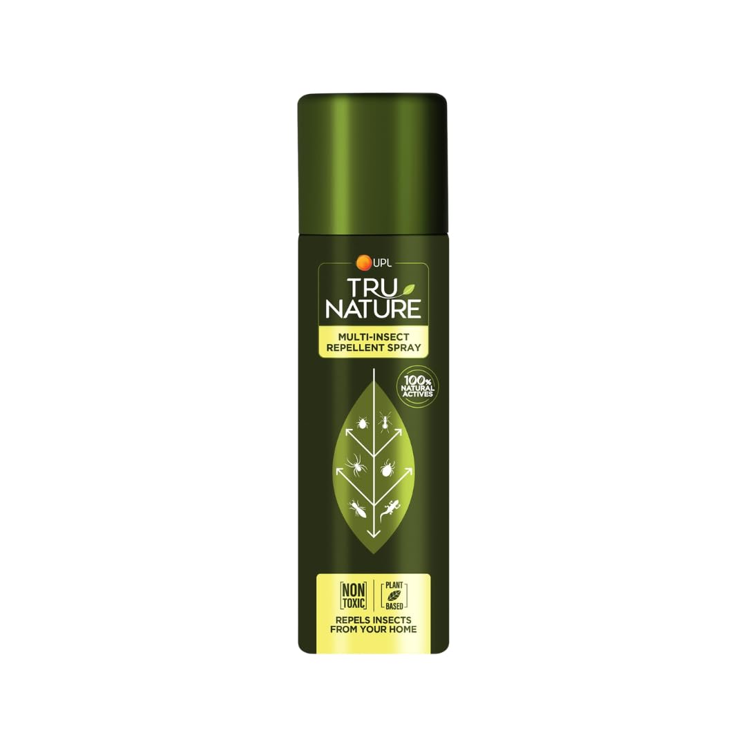 Tru Nature Herbal Multi-Insect Repellent Spray – 200 ML | Works on Bed Bugs, Ants, Termite,Ticks, Spider and Lizards | 100% Plant Based, Chemical Free | For Home, Office & Garden | No Kill, Only repel
