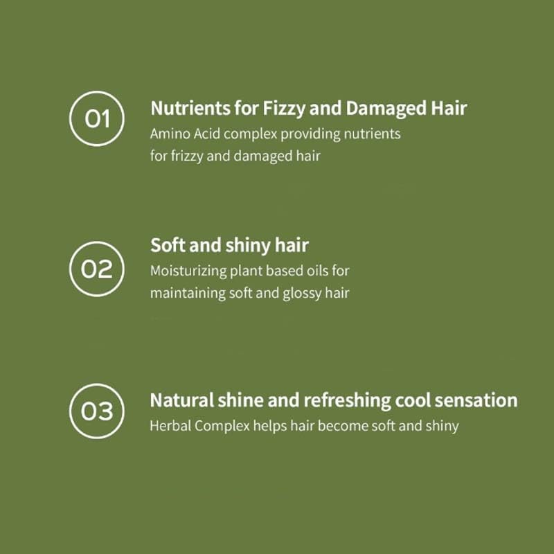 LADOR Herbalism Hair Treatment (Conditioner) (360ml) Korean Hair Conditioner To Control Hair Fall, Repairs Damaged Hair, Maintaining Softness, Natural Shine | Suitable For Sensitive Scalp, Frizzy & Damaged Hair