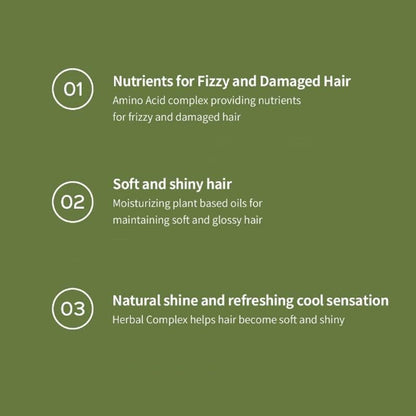 LADOR Herbalism Hair Treatment (Conditioner) (360ml) Korean Hair Conditioner To Control Hair Fall, Repairs Damaged Hair, Maintaining Softness, Natural Shine | Suitable For Sensitive Scalp, Frizzy & Damaged Hair