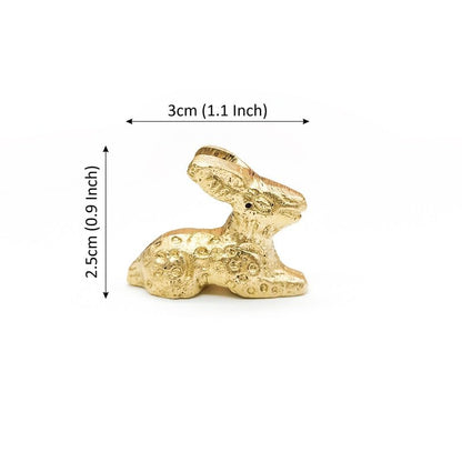 Brass Animal RABIT Sculpture Statue Handcrafted Decorative Showpiece Idol for Home, Office Decor (Size : 3cm | Weight : 26gm Approxe)
