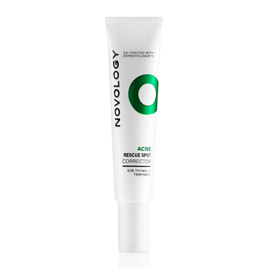 Novology Acne Rescue Spot Corrector tube on a white background