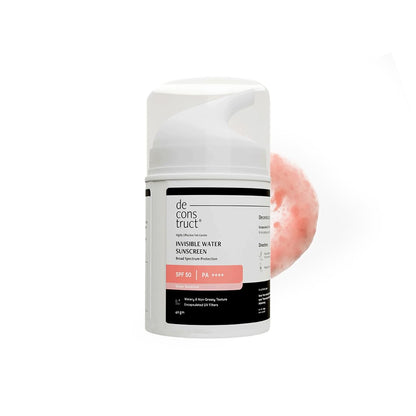 Deconstruct Invisible Water Sensible sunscreen jar on a white background