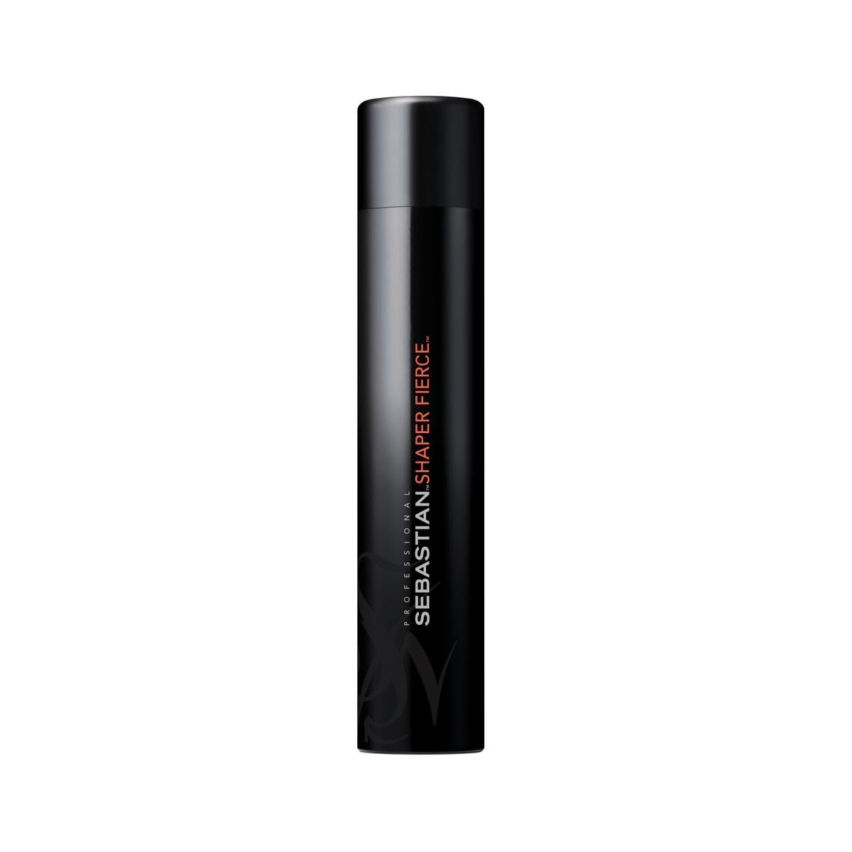 Black hair product bottle with 'Sebastian' branding on a white background