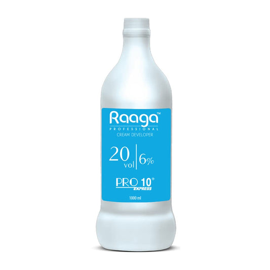 Raaga Professional Pro 10 Express 6% Cream Developer, 20 Vol, 1000 ml