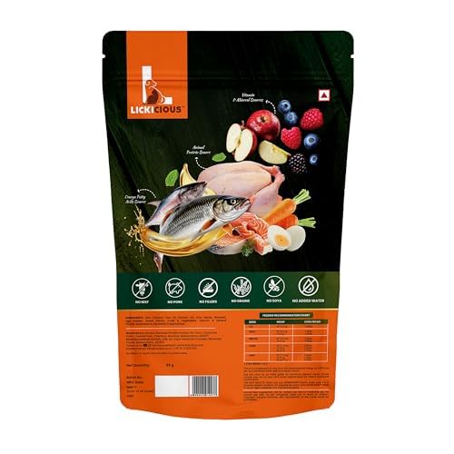 LICKICIOUS Nutritional Treats for Healthy Skin & Coat with Omega 3 6 9 (85g) | Chewy Stick with Fish, Chicken, Egg, Flaxseed | Nutritional Dog Treats with No Added Water | Suitable for All Dog Breeds