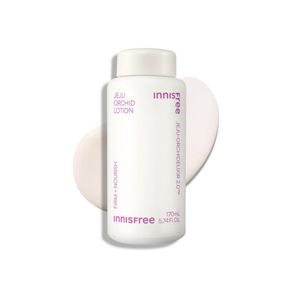 Innisfree Jeju orchid Face Lotion for Elasticity, Brightening and Nourishing | Moisturiser with Anti Aging Care with Hyaluronic Acid and Peptides-170ml
