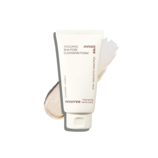Innisfree Volcanic BHA Pore Cleansing Foam packaging on a white background