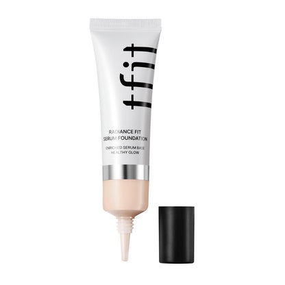 TFIT Radiance Fit Serum Foundation - Flawless Coverage, Dewy finish, Long-lasting, Lightweight, Korean Makeup,1.05 Oz. (C01 Porcelain, 1.05 Oz.)