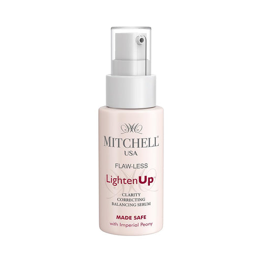 Mitchell USA Flawless Lighten Up 10% niacinamide face serum with alpha arbutin, vitamin C, and imperial peony | anti-acne, dark spot correction | Korean-inspired brightening serum for all skin types | 50 ml