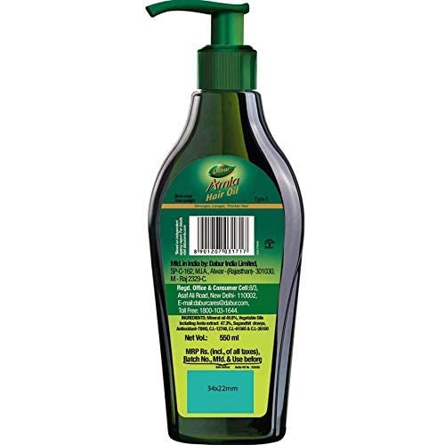Dabur Amla Hair Oil - for Strong, Long and Thick hair - 550 ml
