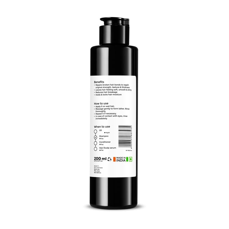 BrillareTerabond Bond Repair Shampoo | Repairs Damaged & Treated Hair | Reduces Breakage, Restores Strength & Elasticity | Sulphate Free Shampoo for Women | Frizzy & Dry Hair | 200ml