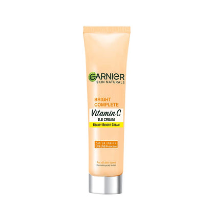 Garnier Skin Naturals Vitamin C B.B Cream tube on a white background