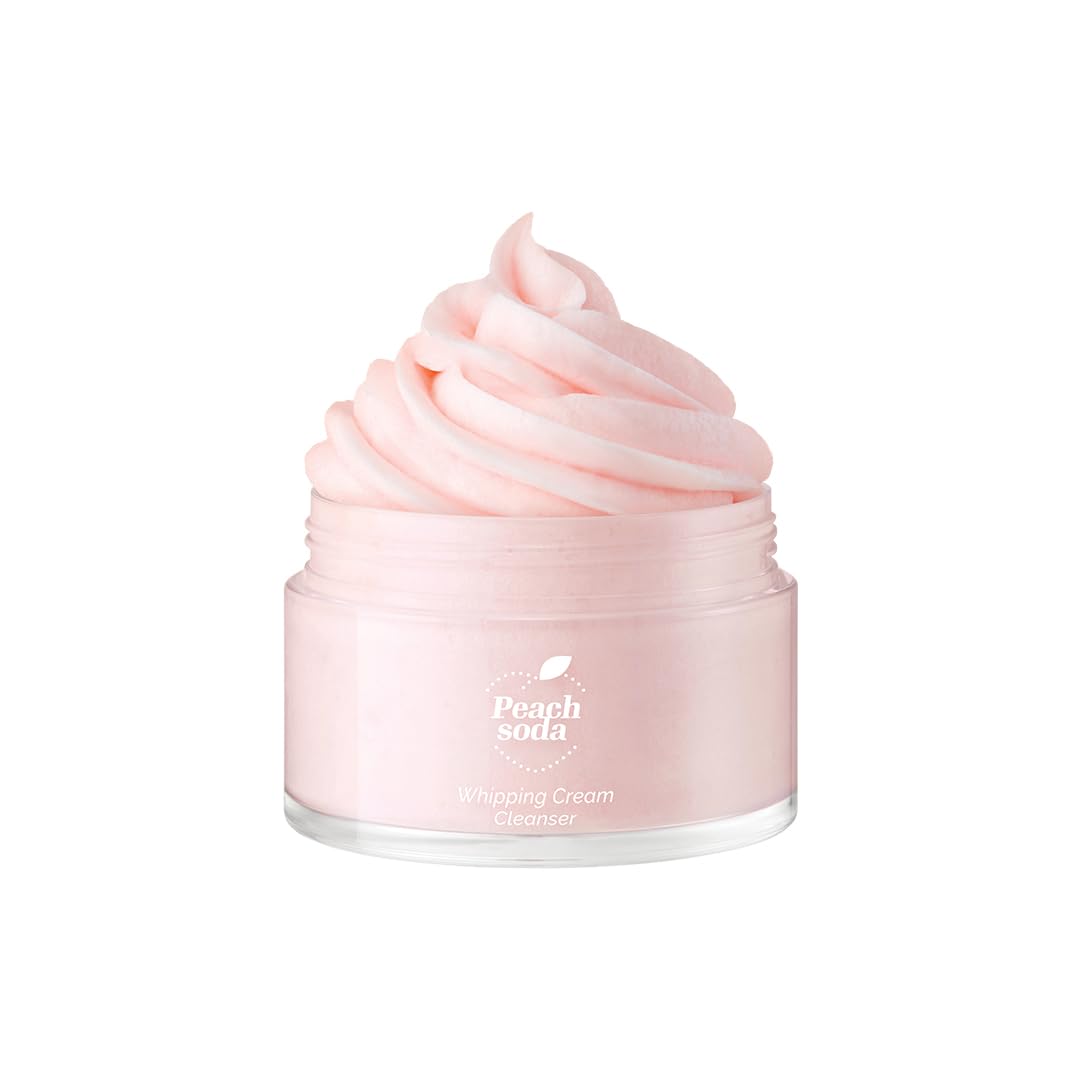 Ariul Peach Soda Whipping Cream Cleanser 100ml | Korean Facial Foam Cleanser for Makeup Removal, Pore Cleansing & Smooth Skin Care