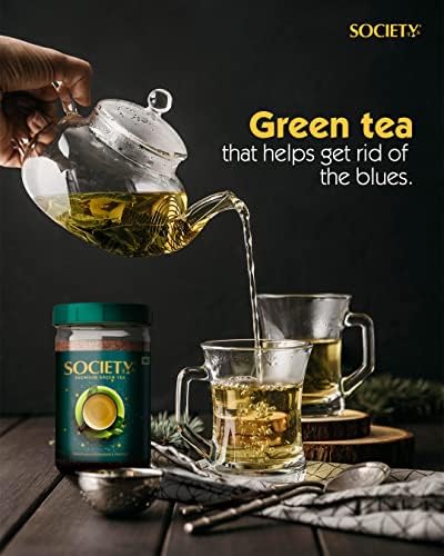 Society Premium Green Tea — Whole Green Tea Leaves, Rich In Natural Antioxidants, Light & Clean Cup For Daily Wellness, Hasmukhrai & Co. Since 1924 | 250 g Bottle | No Flavouring