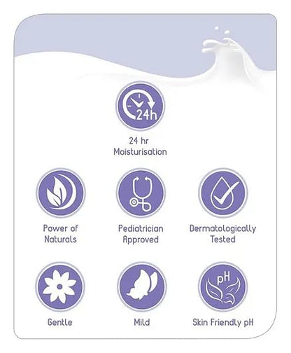 Babyhug Milk Protein Formula Daily Moisturising Milky Lotion Mild & Gentle Formula For Newborn Baby - 400 ml