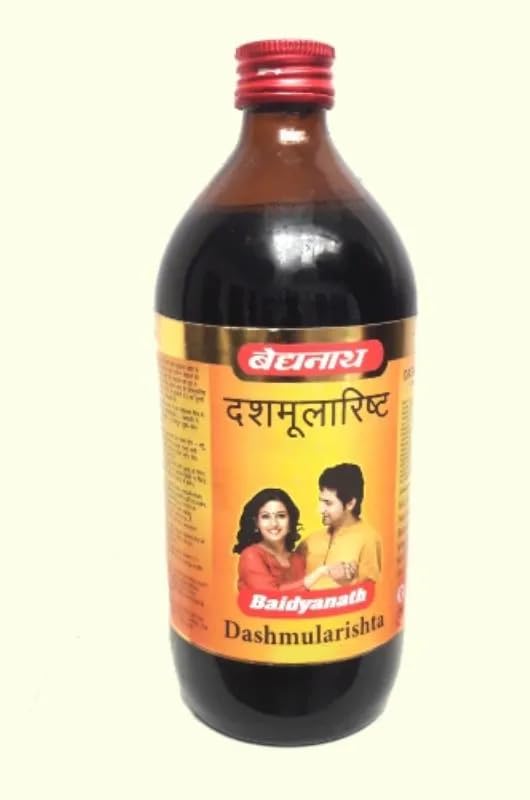 Baidyanath asli ayurved jhansi Dasamoolarishta - 450 ml | Herbal Syrup for Bloating and Acidity | Gut Health Tonic for Gas Relief, Abdominal Discomfort, Indigestion & Post Meal Heaviness with Dasamoola & Triphala