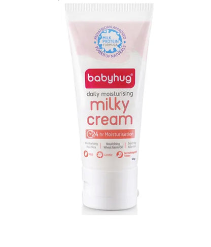 baby cream, baby moisturizer, newborn baby cream, baby face cream, baby body cream, baby moisturizing cream, gentle baby cream, baby cream sensitive skin, milk protein baby cream, aloe vera baby cream, Babyhug baby cream, newborn skincare