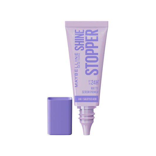 Maybelline New York Shine Stopper Primer | 3-in-1 Serum Primer for Oily Skin to Prime, Mattify, Hydrate with LHA & Salicylic Acid, 10ml