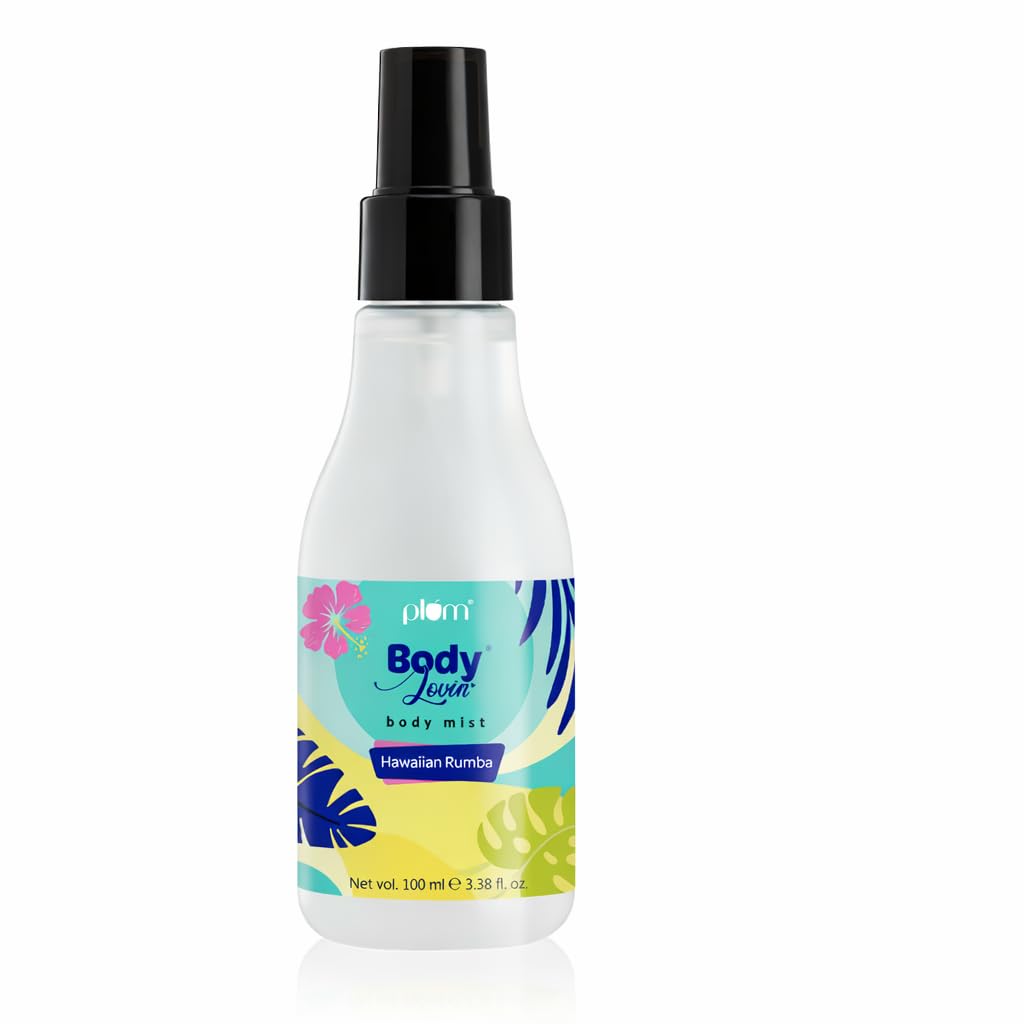 Plum BodyLovin Hawaiian Rumba Body Mist for Women | Refreshing Long Lasting Tropical Fragrance | Perfume Body Spray for Women | Vegan & Paraben Free | Travel Friendly Beachy Fresh Scent | 100ml