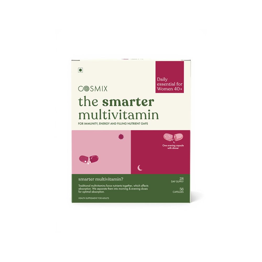 Cosmix The Smarter Multivitamin for Women 40+ | AM-PM System with Shatavari & Hadjod | Menopause, Bone & Hormone Support | Vegan, Bioavailable, Clean