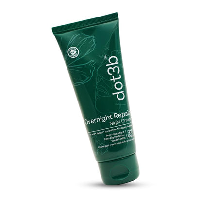 Overnight Repair Night Cream | 0.1% Retinol | Repairs Wrinkles & Fine Lines | Fades Marks & Dark Spots | Safest Form Of Retinol, NanoWhite, Kojic Acid, Collagen Peptides | All Skin Types | Formulated With Dermatologists | 50g
