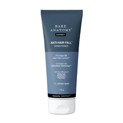 Bare Anatomy Anti-Hair Fall Conditioner for Hair Fall with Redensyl, Rosemary & Peptides | Reduces Hair Thinning & Breakage | Strengthens Hair, Reduces Frizz & Adds Shine | For All Hair Types | 175gm
