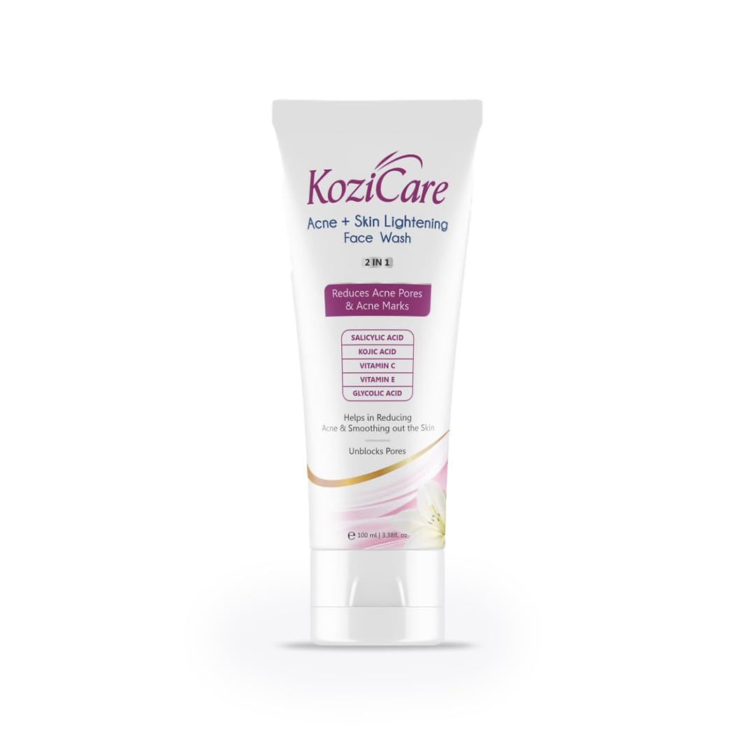 KoziCare face wash tube on a white background