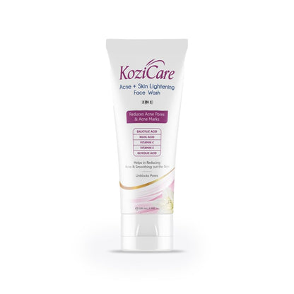 KoziCare face wash tube on a white background