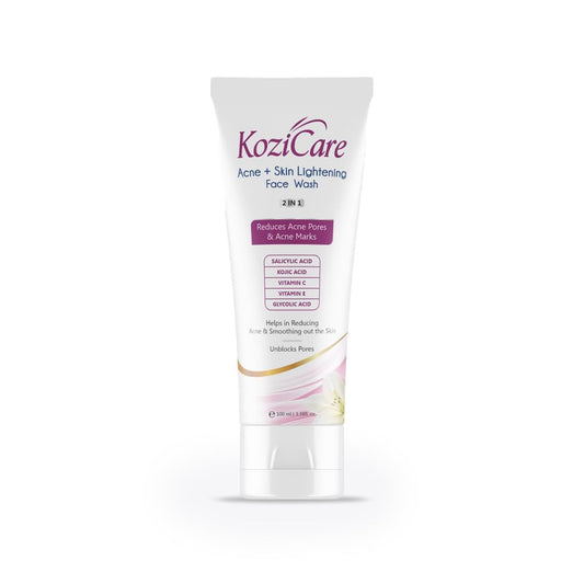 KoziCare face wash tube on a white background
