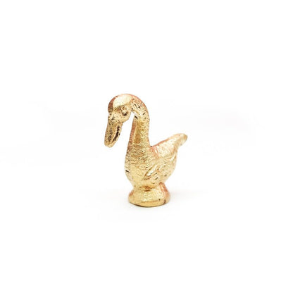 Brass Animal Swan Sculpture Statue Handcrafted Decorative Showpiece Idol for Home, Office Decor (Size : 3.5cm | Weight : 23gm Approxe)
