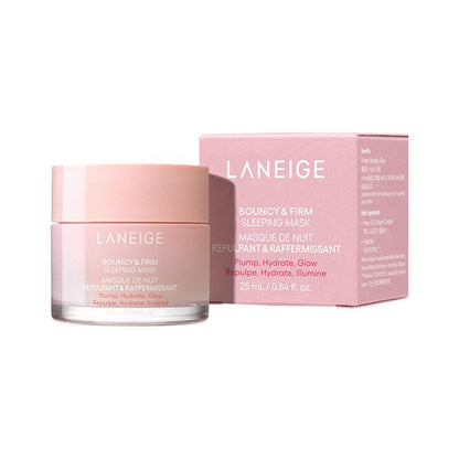 LANEIGE Bouncy&Firm Face Sleeping Mask with Collagen | Barrier Boosting Hydration with Peony & Collagen Complex | Gel Texture Collagen Cream | Night Cream for Glowing Skin