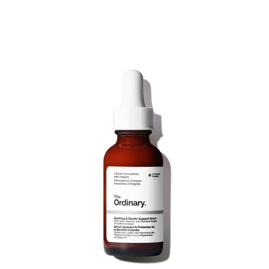 The Ordinary skincare serum bottle on a white background