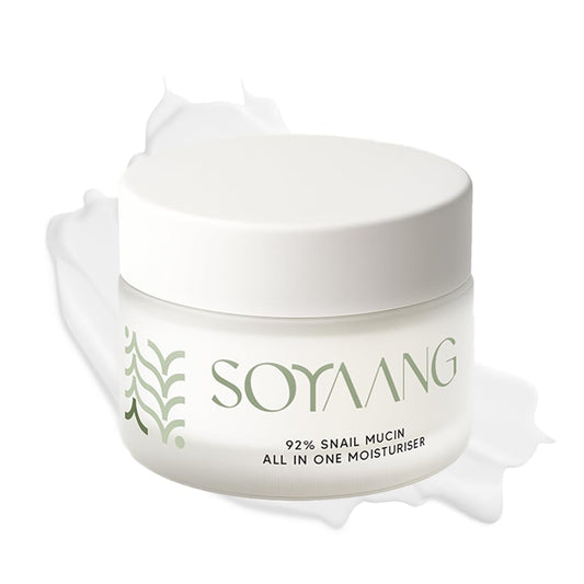 Soyaang 92% Snail Mucin All-in-One Moisturiser with Ceramides, Lactic Acid & Adenosine | Deep Repair, Anti-Ageing & Non-Greasy Hydration | For All Skin Types | 50ml