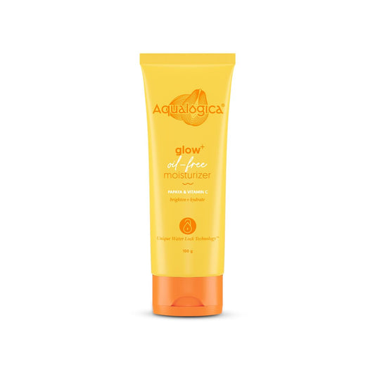 Aqualogica Glow+ Oil-Free Moisturizer with Papaya & Vitamin C| Moisturizes to Enhance Glow & Texture | Controls Excess Oil | 100g