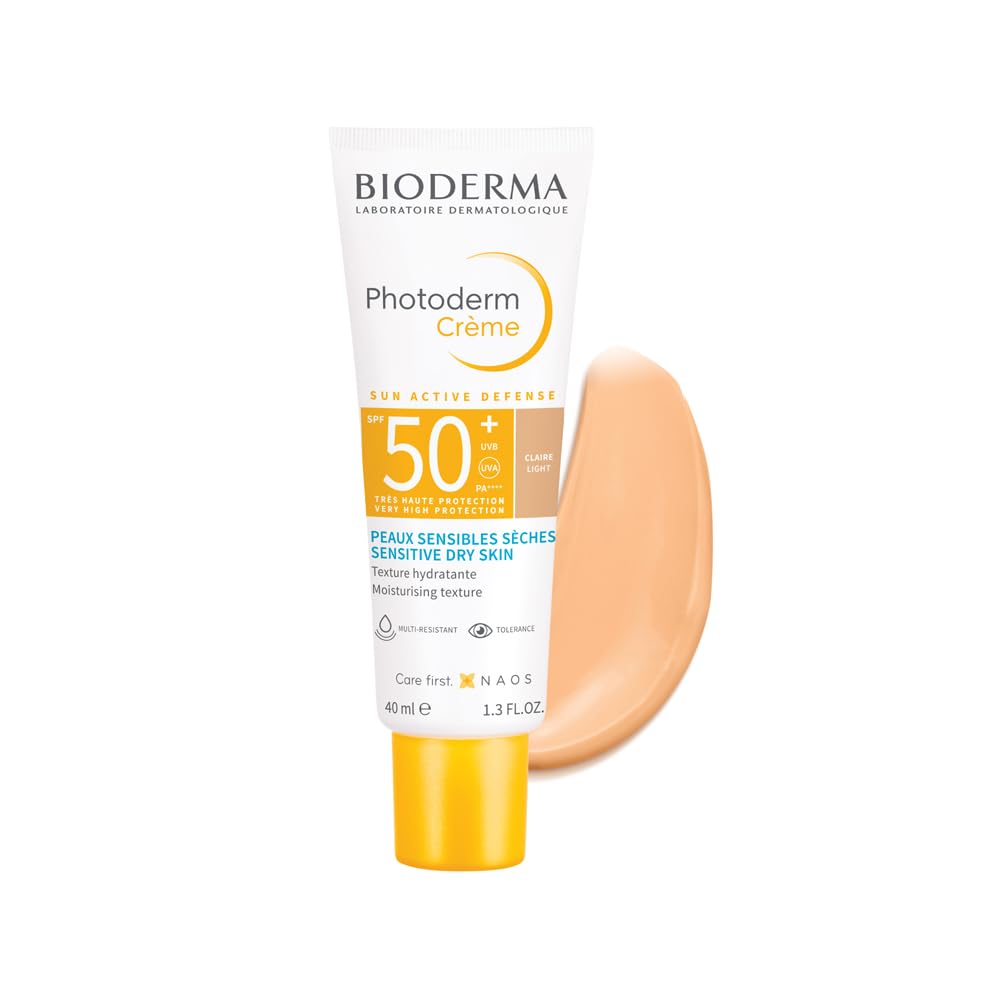 Bioderma Photoderm Crème tube with SPF 50+ on a white background