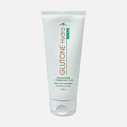 Glutone-Hydra skincare product tube on a white background