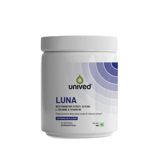 Zephivo Unived Luna | Relaxation Calmness & Deep Sleep | Aquamin Magnesium, KSM-66 Ashwagandha, Glycine, L-Theanine | Melatonin Free | 30 Servings
