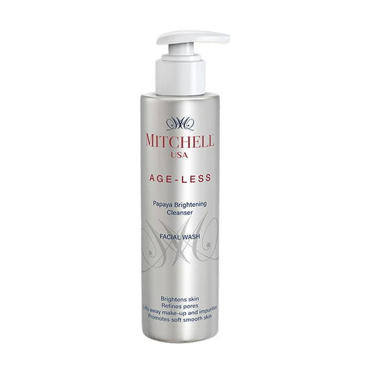Mitchell USA Papaya Gentle Facial Cleanser for Face Brightening | Normal to Oily & Dry Skin Types | Lotus Seed, Witch Hazel, Ginger Root & Aloe Vera Extract | Glowing Skin for Men & Women | 200 ml