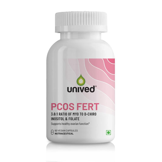 Zephivo Unived PCOS Fert, 3.6:1 Myo-Inositol to D-Chiro-Inositol with Natural Caronisitol®, Supports Healthy Ovarian Function, One Month Supply
