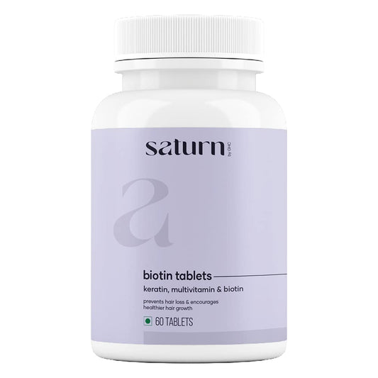 saturn by ghc Biotin Hair Gummies | Stronger Hair & Nails | Hair Gummies for Women| Vitamin B7, 60 Tablets