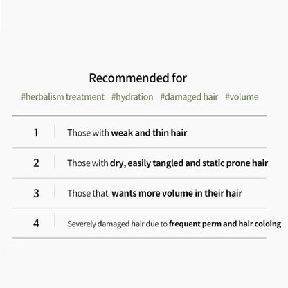 LADOR Herbalism Hair Treatment (Conditioner) (360ml) Korean Hair Conditioner To Control Hair Fall, Repairs Damaged Hair, Maintaining Softness, Natural Shine | Suitable For Sensitive Scalp, Frizzy & Damaged Hair