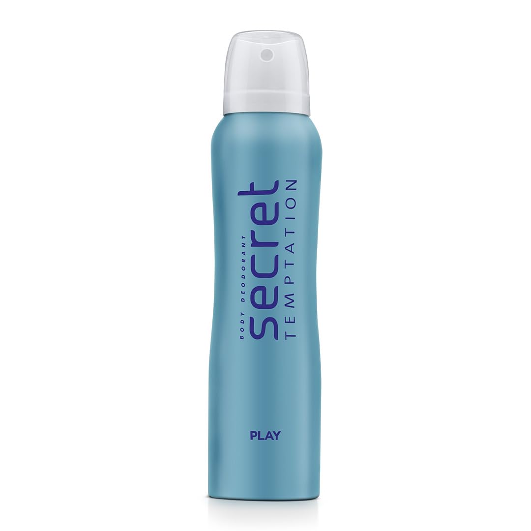 Secret Temptation body spray bottle on a white background