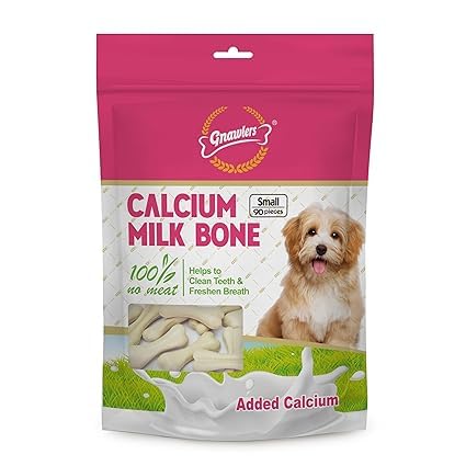 GNAWLERS Calcium Milk Bone for Small Breed (850 G) -90 Pieces (Pack of 1) by DNC,Dog
