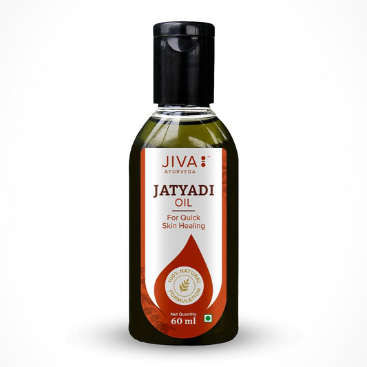 Jiva Jatyadi Oil Heals Wounds & Stops Bleeding | Purifies Blood, Disinfects Wounds & Aids In Tissue Healing | Suitable For All Types Of Wounds -60ml