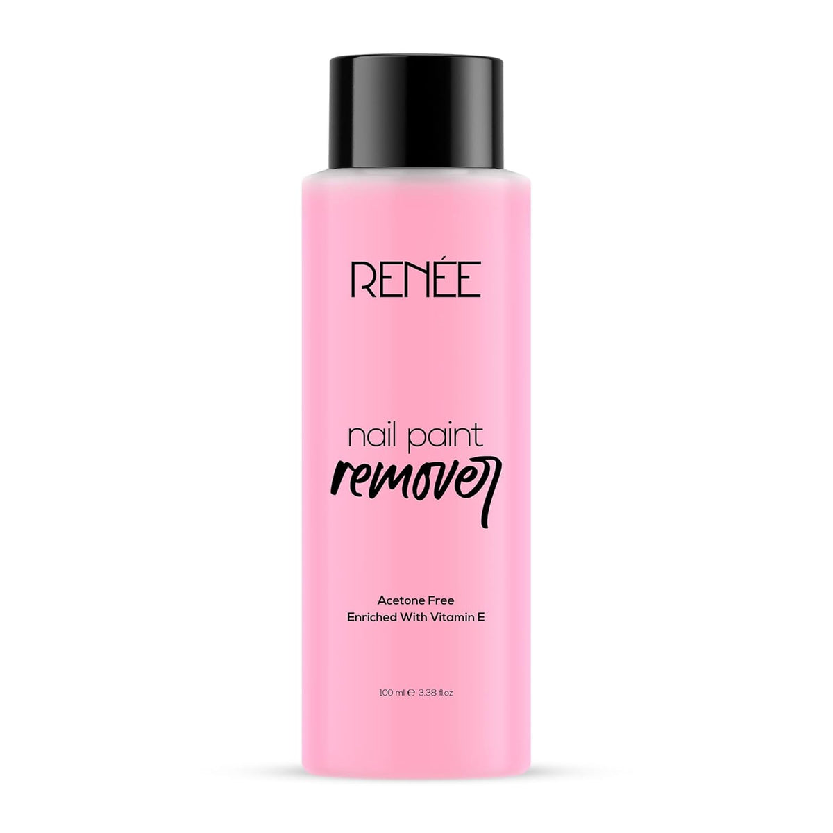 RENEE Nail Paint Remover, 100ml - Moisturizing, Acetone Free, with Vitamin E & Glycerin for Nourished, Stain Free Nails - Quick, Effective, Gentle Nail Polish Remover for All Types of Nail Polish