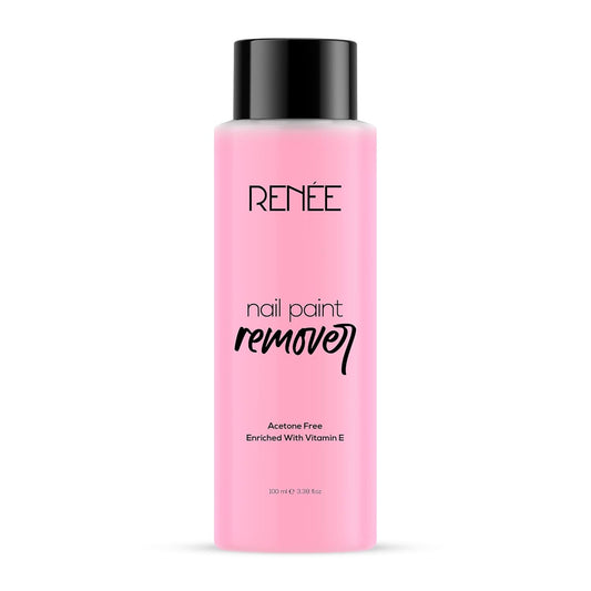 RENEE Nail Paint Remover, 100ml - Moisturizing, Acetone Free, with Vitamin E & Glycerin for Nourished, Stain Free Nails - Quick, Effective, Gentle Nail Polish Remover for All Types of Nail Polish