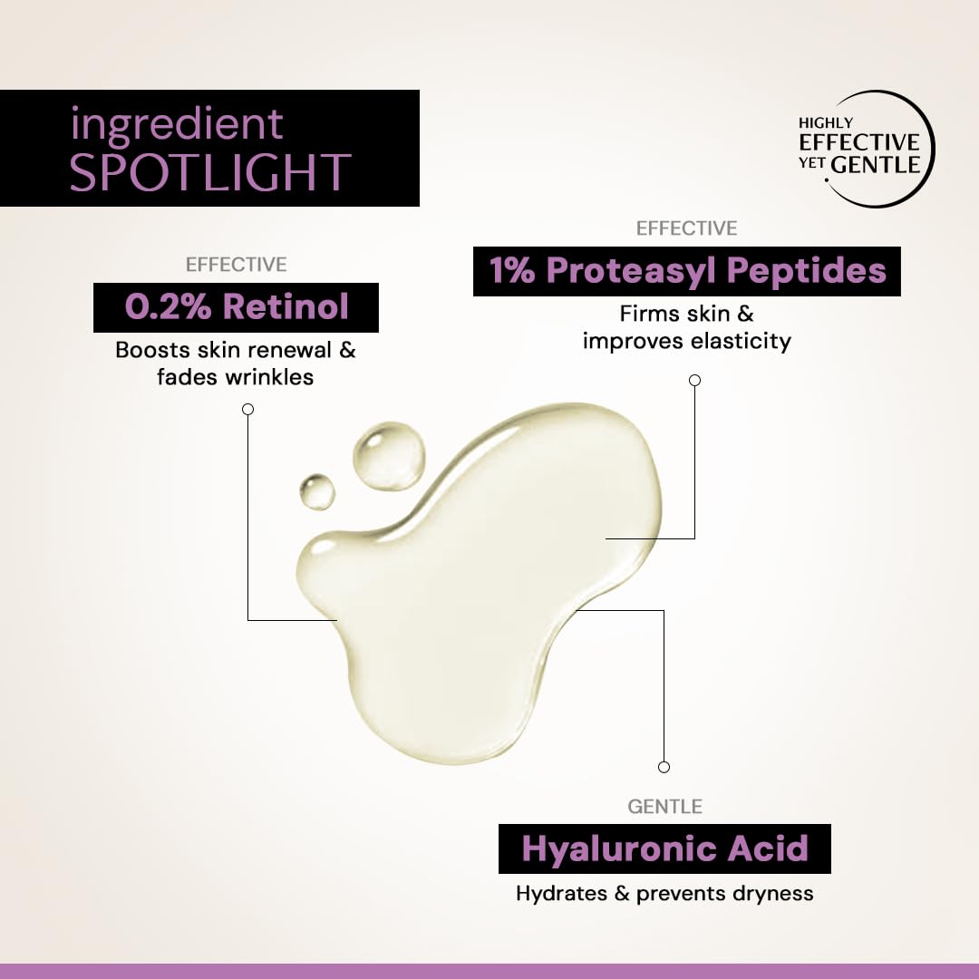 Skincare product with labeled ingredients on a light background