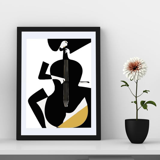 minimal modern art painting for wall decoration framed - wall framed poster/painting for home decoration ''single frame black '' (theme - minimal)(10x13 inches)