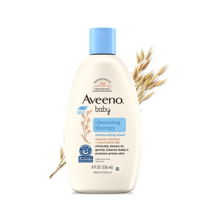 Aveeno Baby Cleansing Therapy Moisturising Wash for Sensitive Skin (236ml)